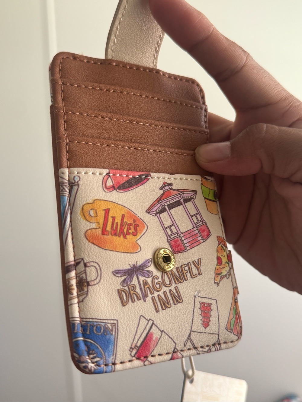 Loungefly Luke's Diner Card Holder - Orange, Tan, Cream, Blue - Picture 4 of 4